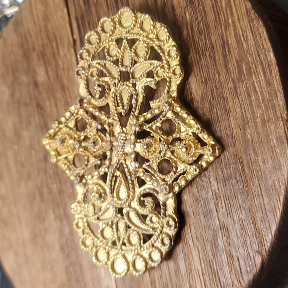 B804 ornate openwork edwardian sash pin brooch collectible - Picture 1 of 3